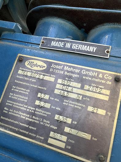 Used Duplex  Natural Gas Booster Compressor Package