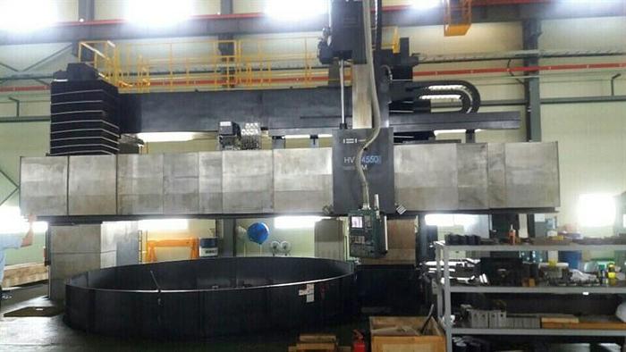 Used 2015 HWACHEON HVT 4550TM CNC 3 AXIS VERTICAL LATHE W/MILLING