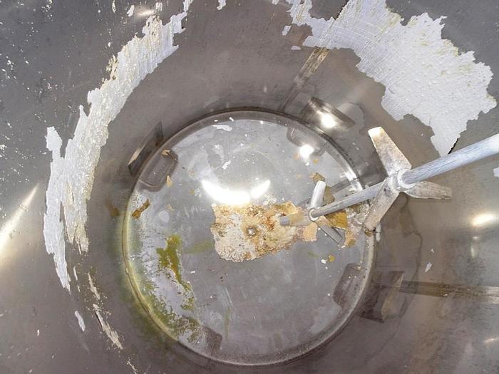Used Tank, 550 Gallon, S/st, Agit, 1.5 HP, DT/DB, 52" x 60", #S742660