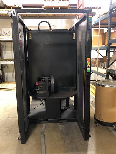 Used FANUC ARCMATE 100iB MIG WELDING CELL WITH A/B SIDED INDEX TABLE AND 7TH AXIS SERVO HEADSTOCK RJ3iB