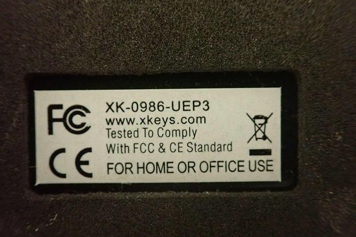 Used X-Keys XK-0986-UEP3 XK-3 Rear Hinged USB Foot Pedal
