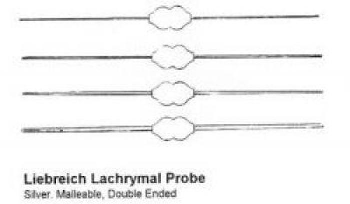 Used Ophthalmic Probe Lachrymal Liebreich Silver Double Ended Set of 4