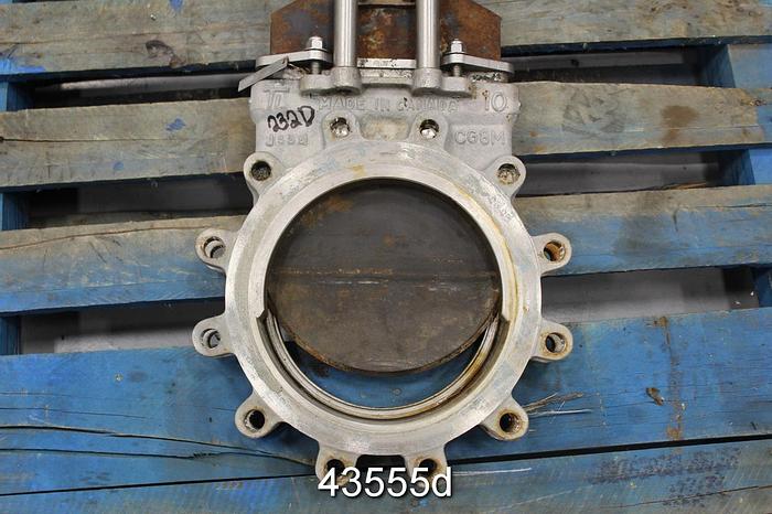Used True Line 10" Hand Operated Knife Gate Valve #43555