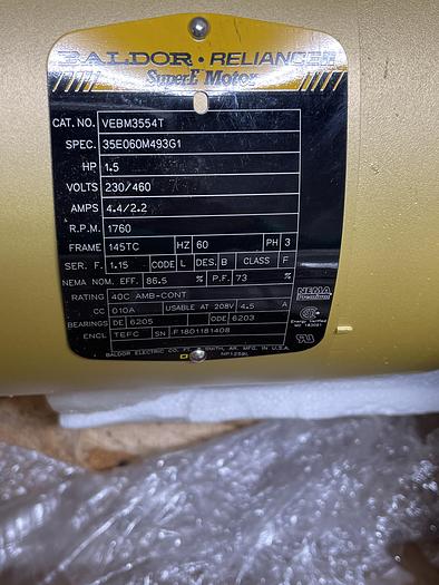 Baldor VEBM3554T 1.5HP PH3