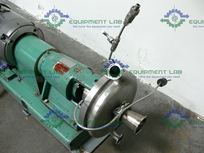 Used Tri-Clover TRI-FLO Pump SP218MH-S w/ 10HP Baldor Industrial Motor CM3711T
