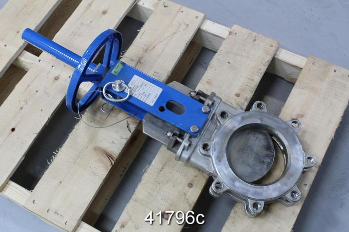 Used Orbinox 6" 20-3434MI  Hand Operated Knife Gate Valve #41796