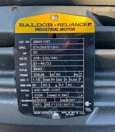 Used 5"x 4" 20 Hp Peerless Mild Steel Centrifugal Pump