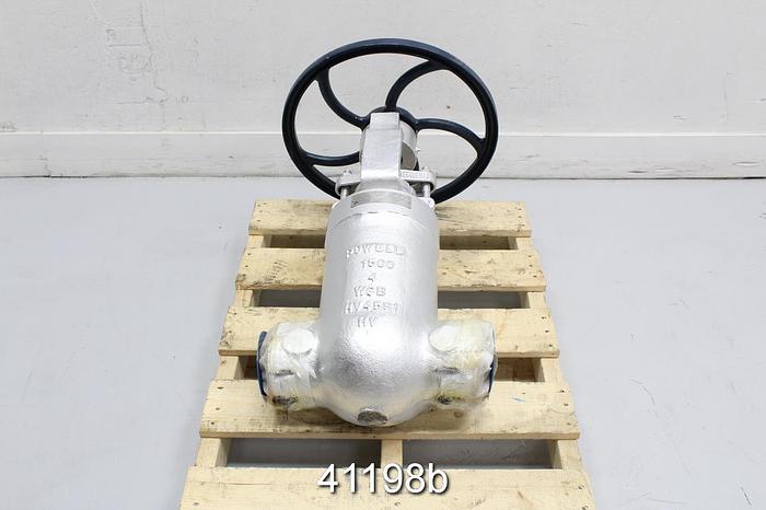 Used Powell 4" Hand Operated Globe Valve, WCB Body #41198