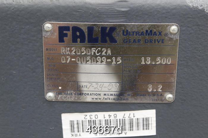 Unused Falk RK2050FC2A Parallel Shaft Gear Box, 13.5:1 Ratio #43667