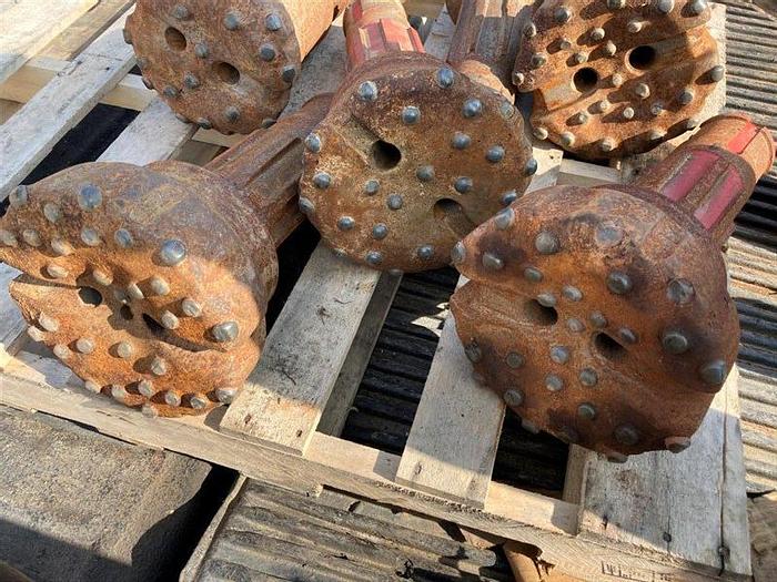 Used Lot of 12 Hammer Bits, 5 Chucks & 2 Tri-cone Bits