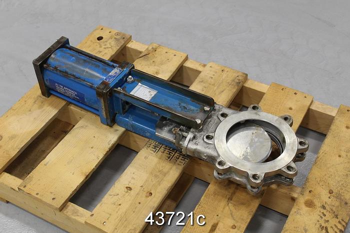 Used Orbinox 6" Air Operated Knife Gate Valve #43721