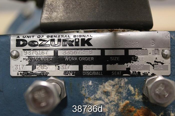 Used Dezurik VPB 2" Vball  Valve #38736