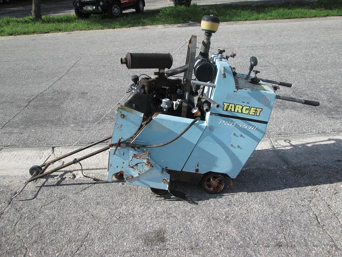 Used Target Pro 35 III Concrete Saw With Single Axle Trailer