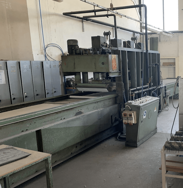 Used Pressa per impialacciare in continuo, marca Colombo, 3000×800