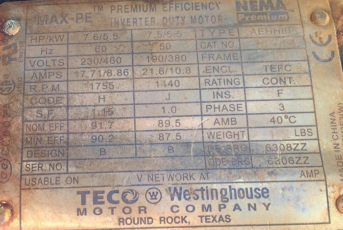 Used Peeler, Magnuson, Mdl HK Washer, 20" X 9.5', 7.5 HP, #C740606