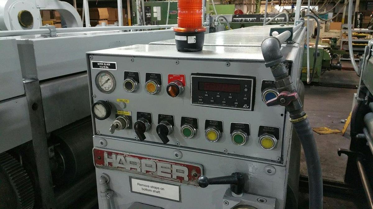 Used 37" x 84" Langston 4 color Flexo Folder Gluer with Die Cut Section