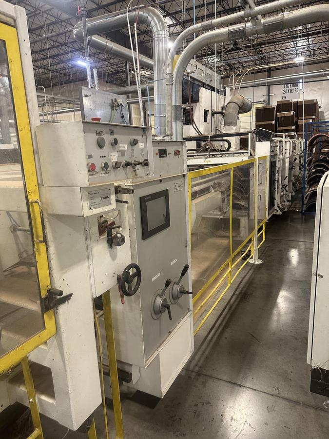 Used 24″ x 63″ Emba 2 color Flexo Folder Gluer