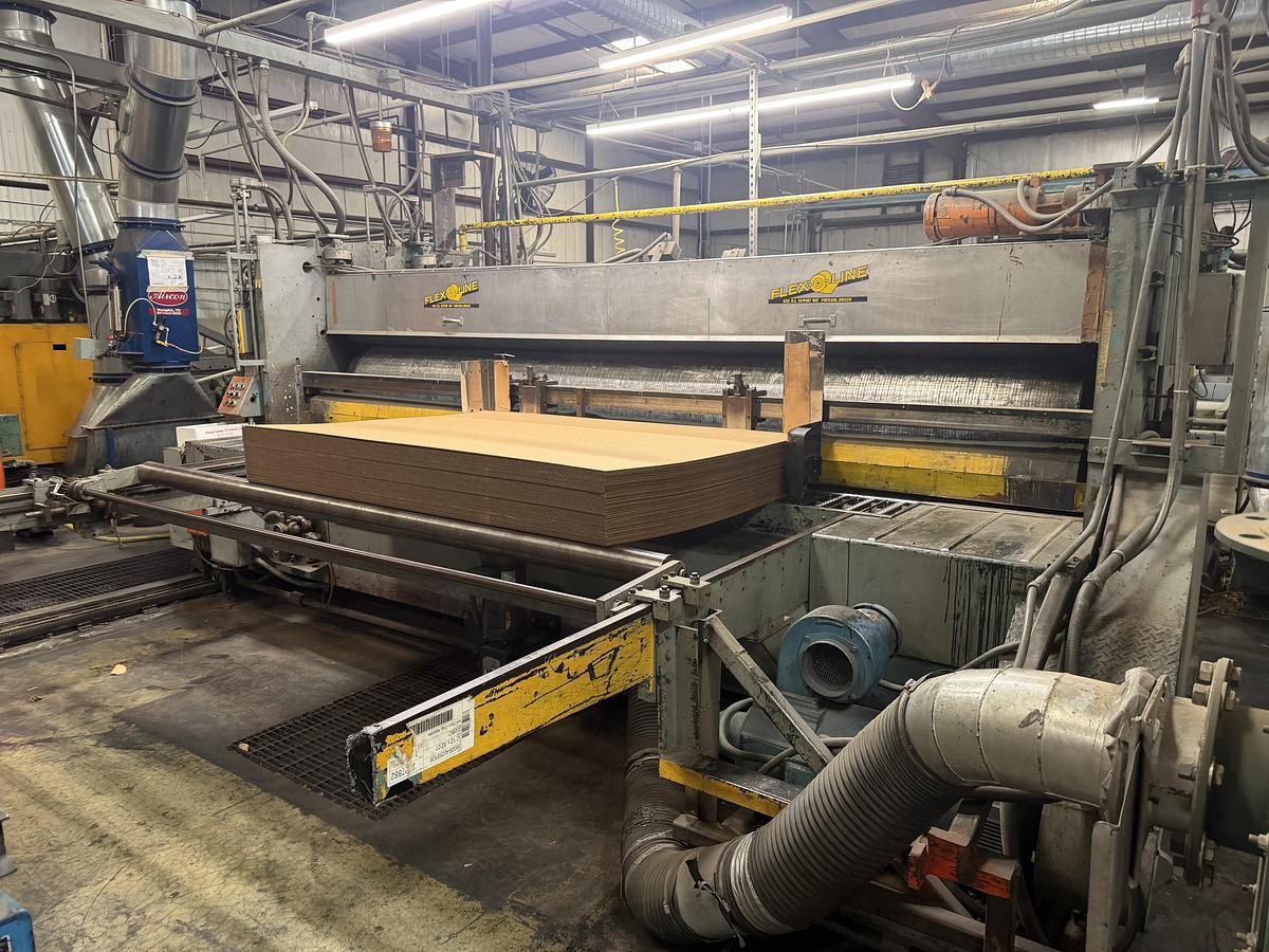 Used 70" x 170" Staley 2 color Printer Slotter with lead edge feeder and Sheet stacker