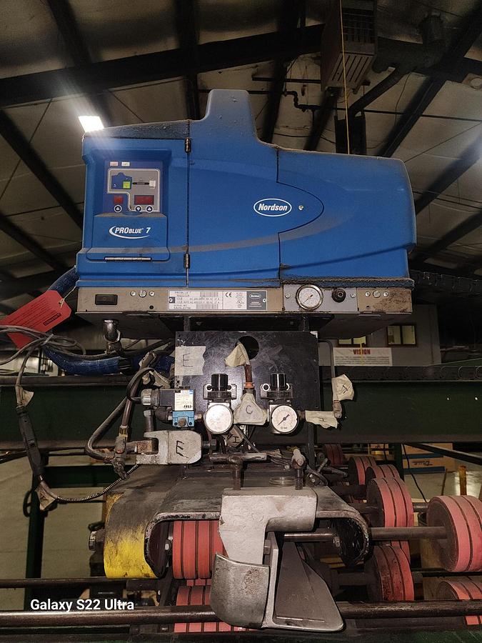 Used 96" General Gluer with Nordson Hotmelt glue system