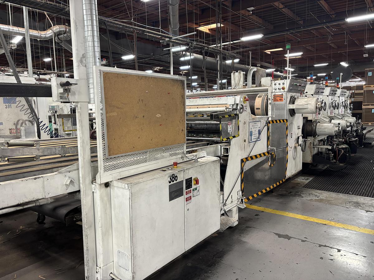 Used 66" x 115" Langston 3 color Rotary Die Cutter