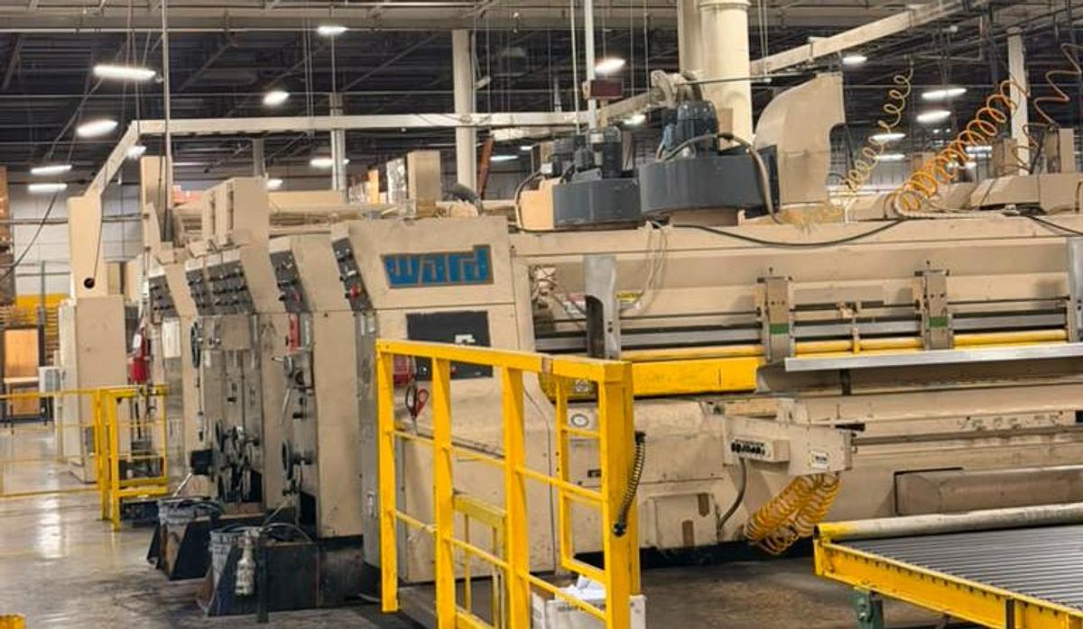 Used 66" x 120" Ward 3 color Flexo Folder Gluer