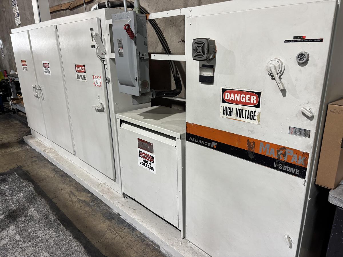 Used 37” x 84” Langston 2 color flexo folder gluer