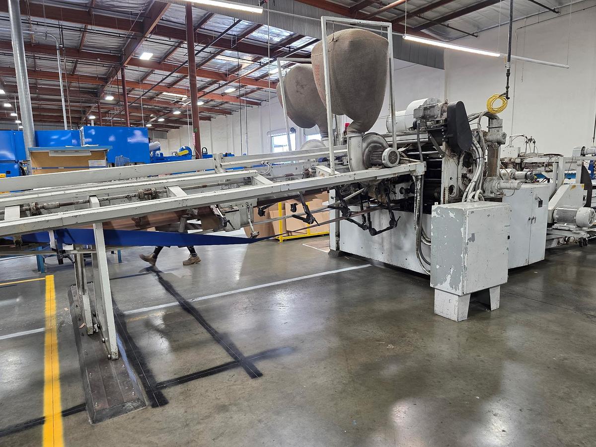 Used 50" x 115" Mitsubishi 2 Color Flexo Folder Gluer