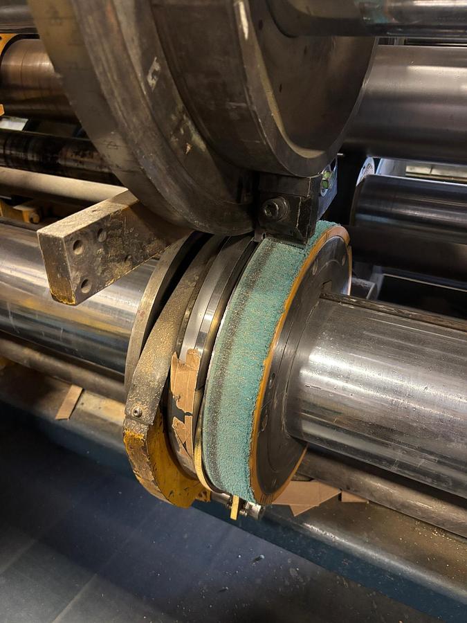 Used 66" x 126" Ward 2 Color Flexo Folder Gluer with DC section