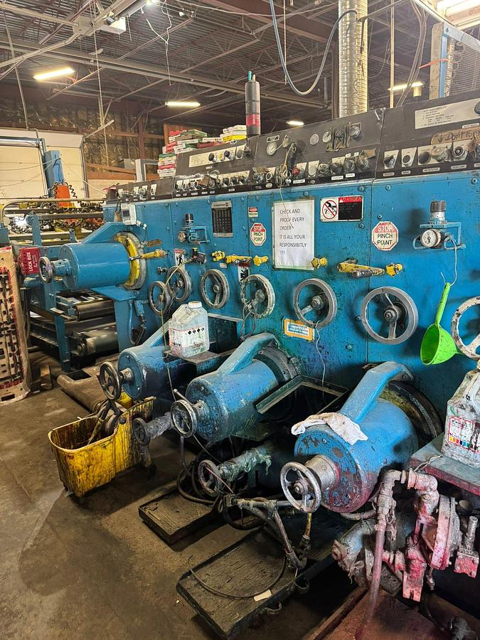 Used 66" x 65" Staley 3 color Rotary Die Cutter