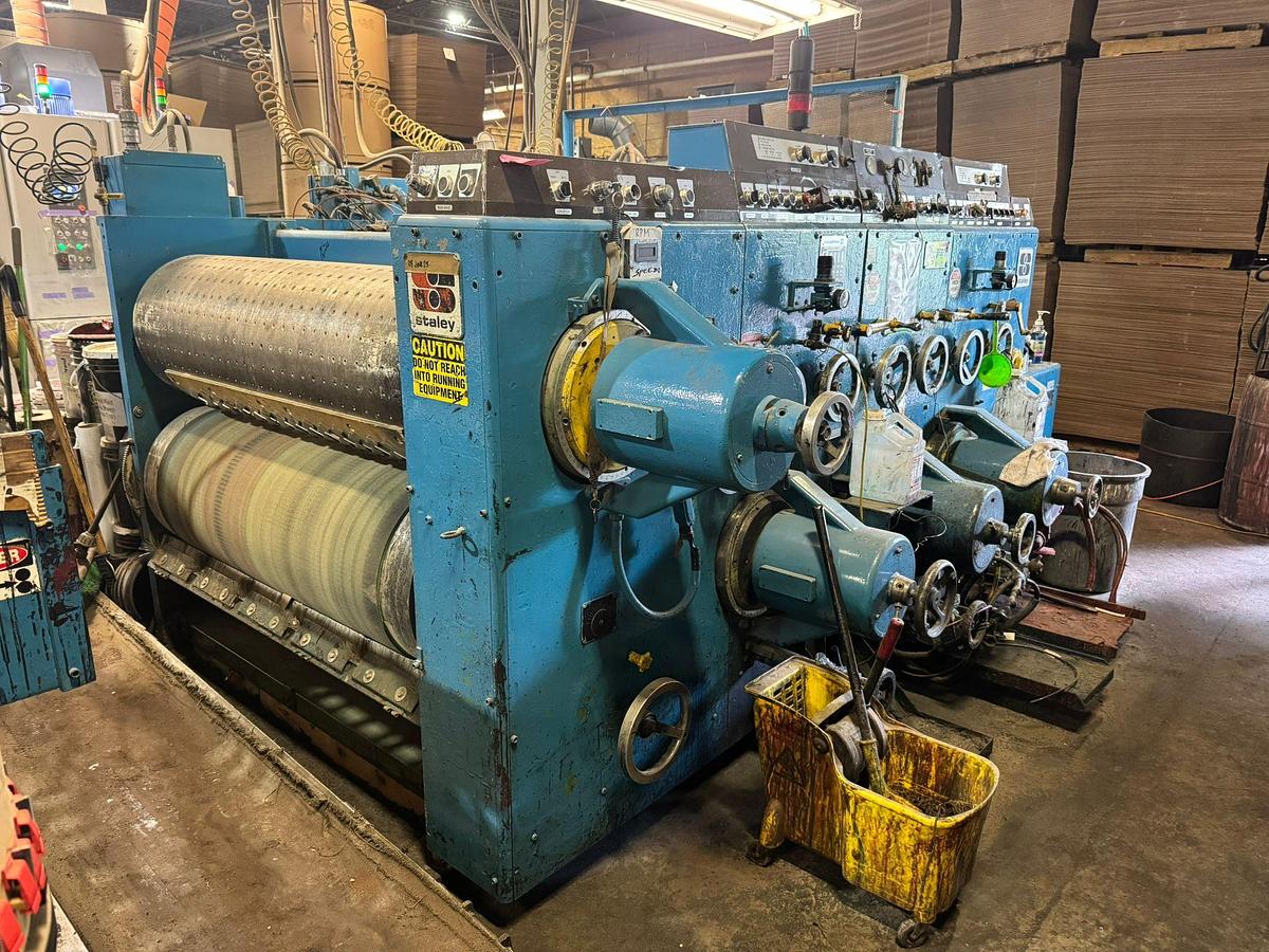Used 66" x 65" Staley 3 color Rotary Die Cutter