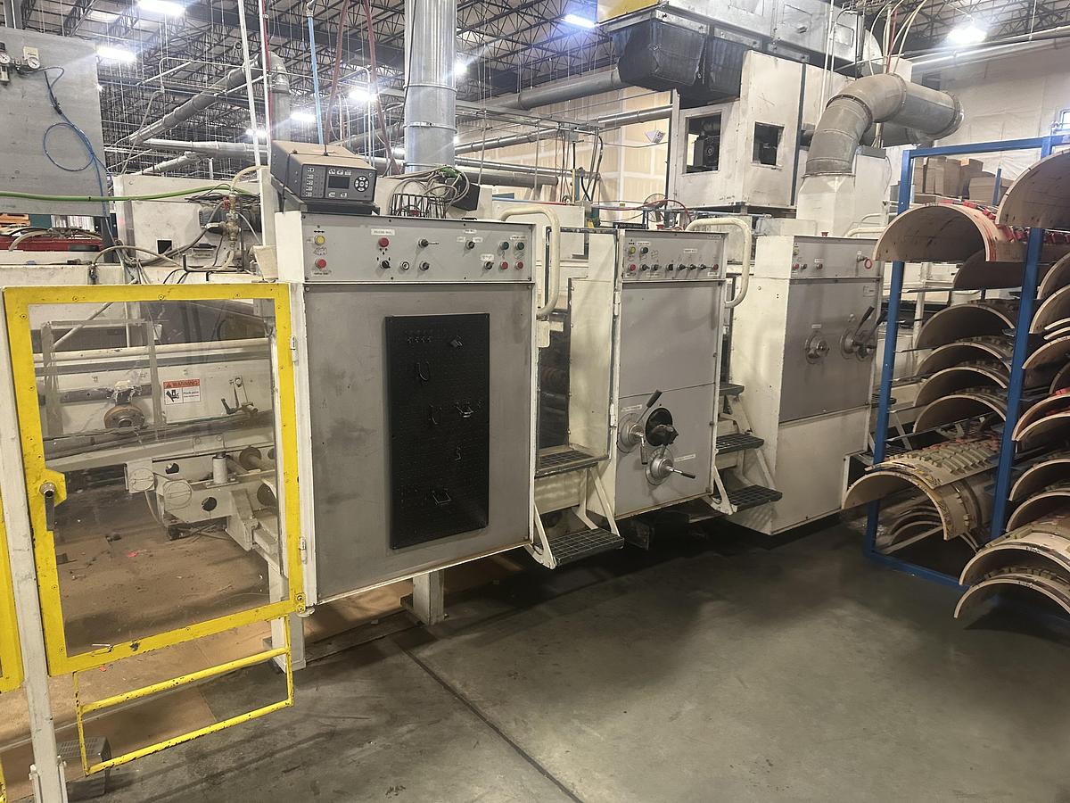 Used 24″ x 63″ Emba 2 color Flexo Folder Gluer