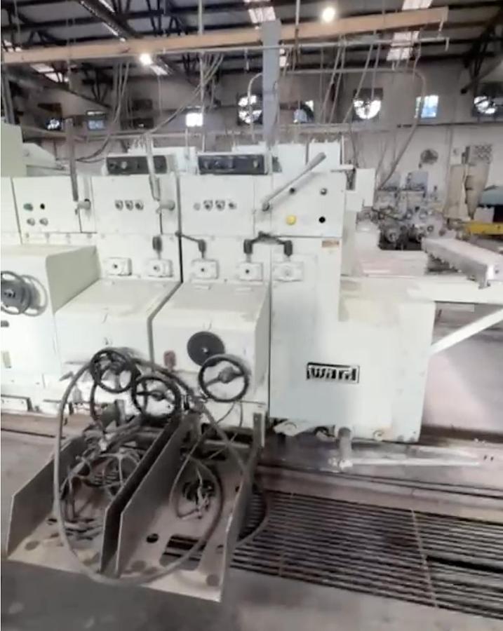 Used 37" x 96" Ward 2 color Flexo Folder Gluer with Die Cut section