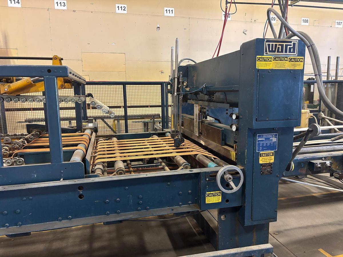 Used 66" x 126" Ward 2 Color Flexo Folder Gluer with DC section