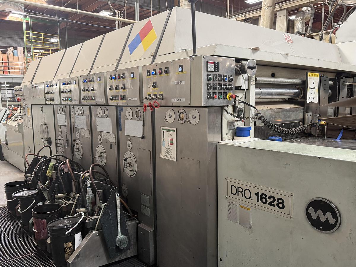 Used 37" x 98" Ward 4 color Flexo Folder Gluer