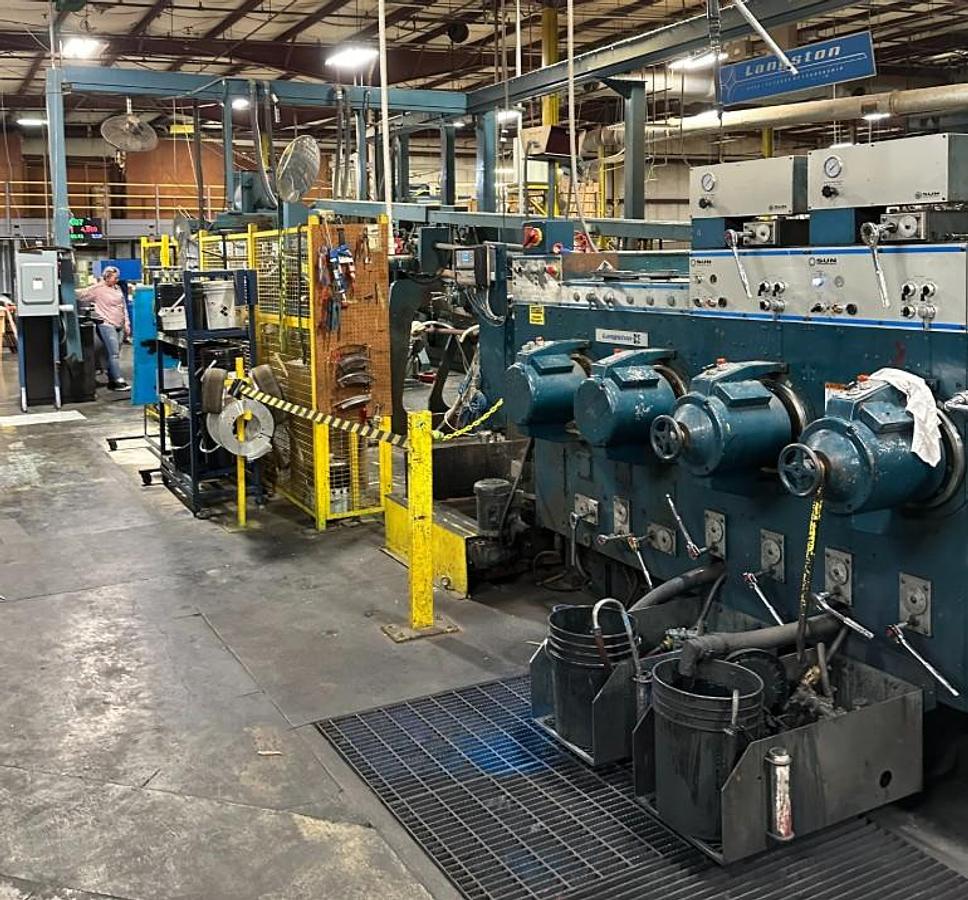 Used 50" x 113" Langston 2 color Flexo Folder Gluer