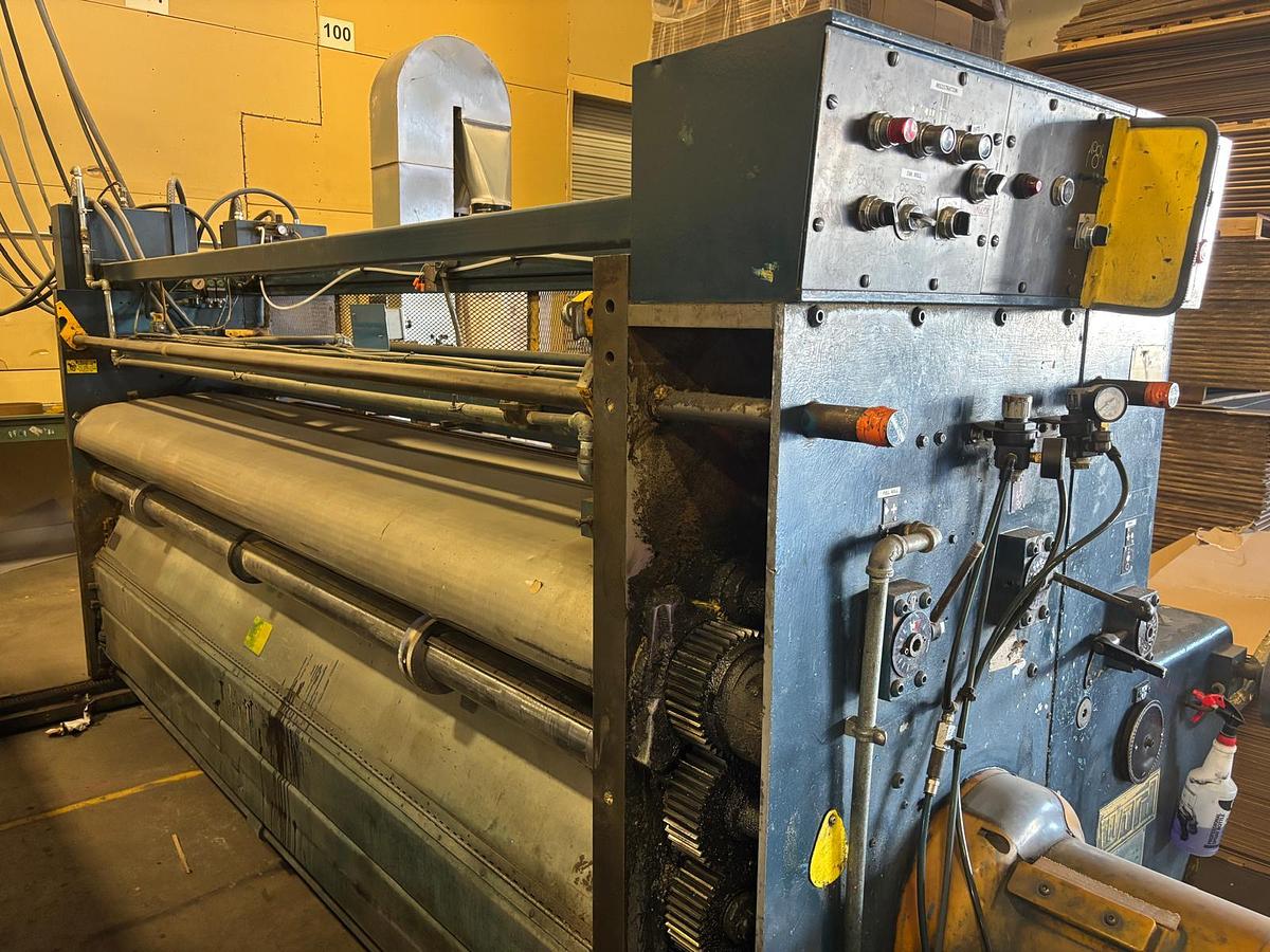 Used 66" x 126" Ward 2 Color Flexo Folder Gluer with DC section