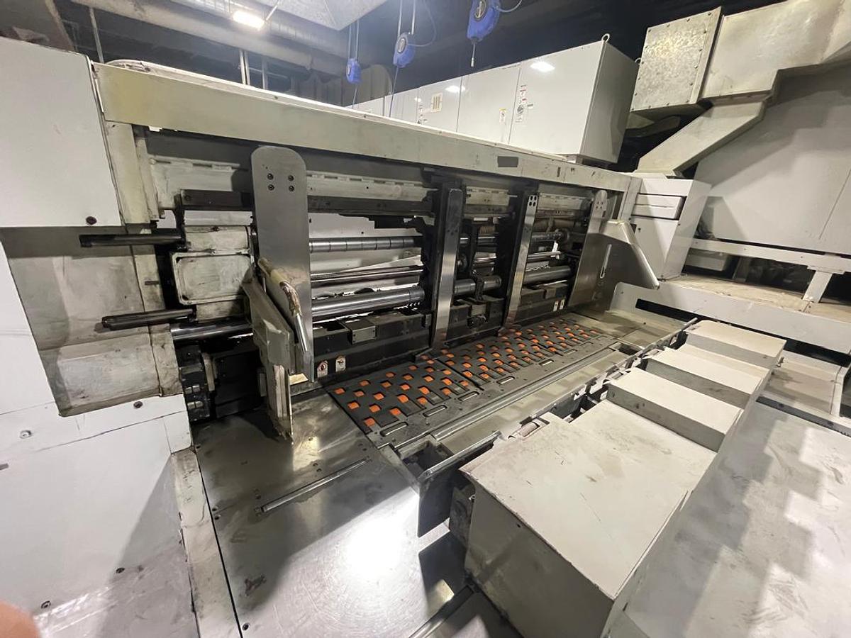 Used 50" x 100" Mitsubishi EVOL 3 color Flexo Folder Gluer