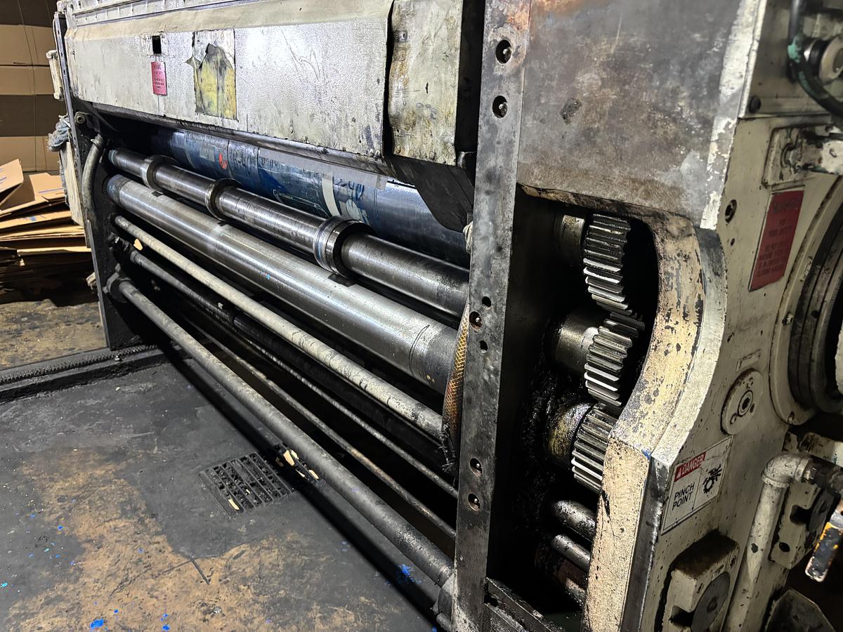 Used 37” x 84” Langston 2 color flexo folder gluer