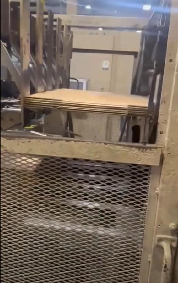 Used 37" x 97" Langston 3 color Flexo Folder Gluer with Die Cut section