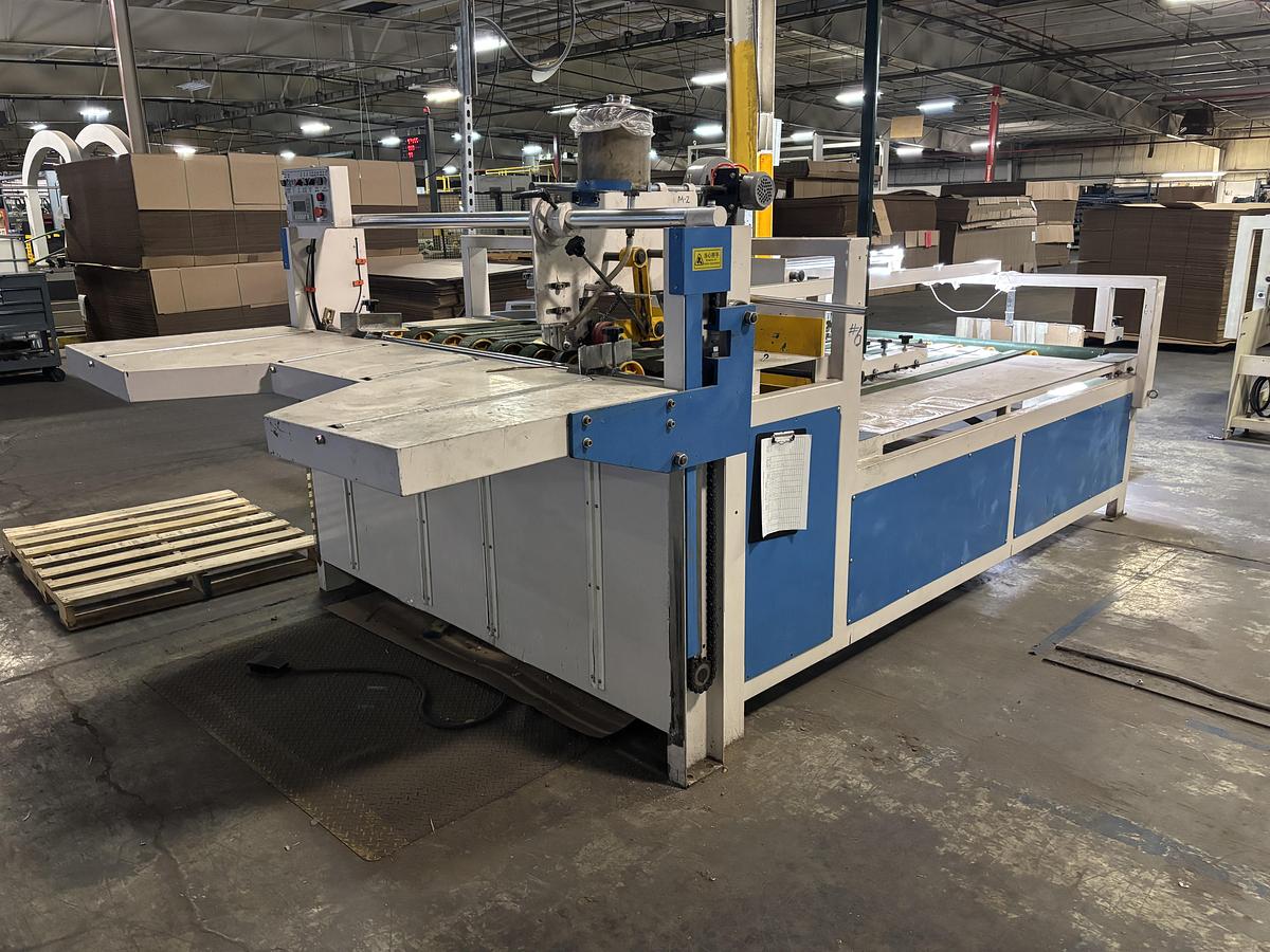 Used Matchbox Semi-automatic Gluer machine with side delivery takeoff