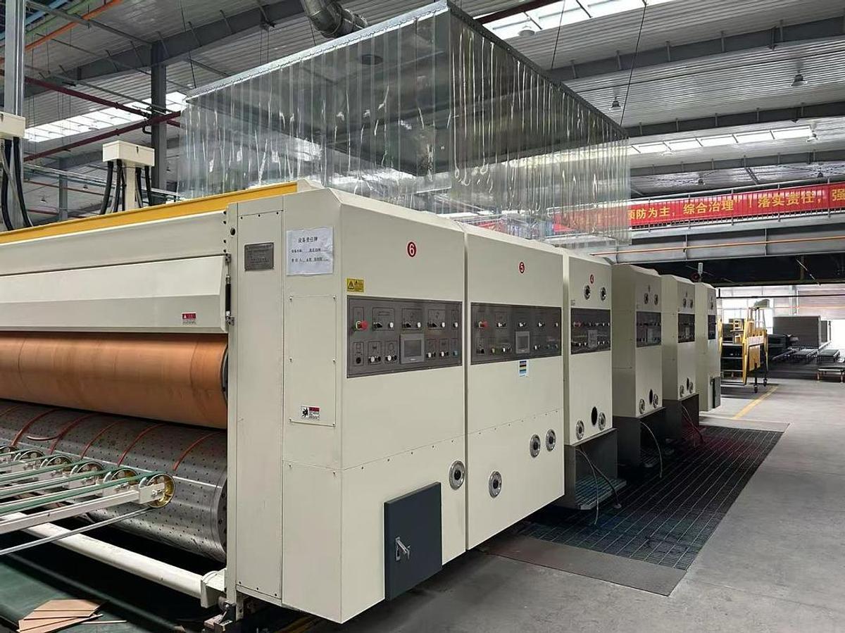 Used 98" x 144" SRPACK 3 color Rotary Die Cutter with Slotting