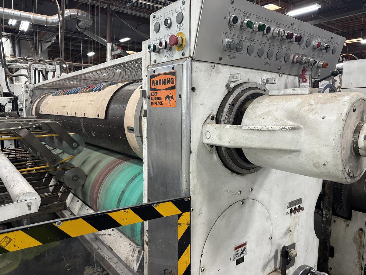 Used 66" x 115" Langston 3 color Rotary Die Cutter