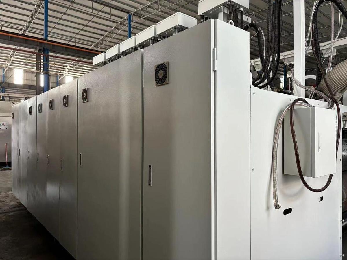 Used 50" x 110" Sunrise 4 color Flexo Folder Gluer with Die Cut section