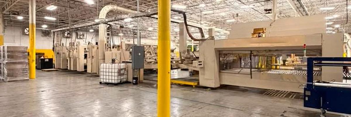 Used 66" x 120" Ward 3 color Flexo Folder Gluer