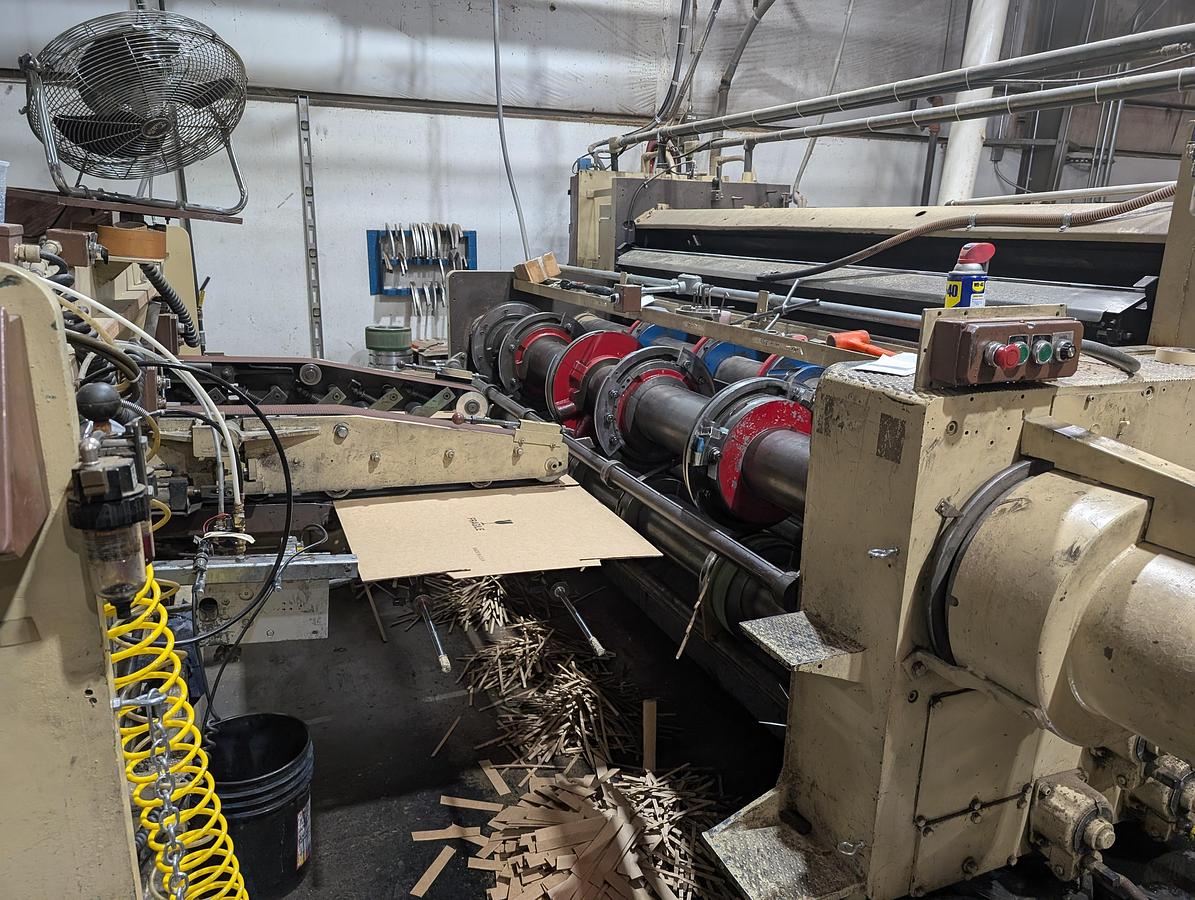 Used 50" x 110" Hooper 2 color Flexo Folder Gluer