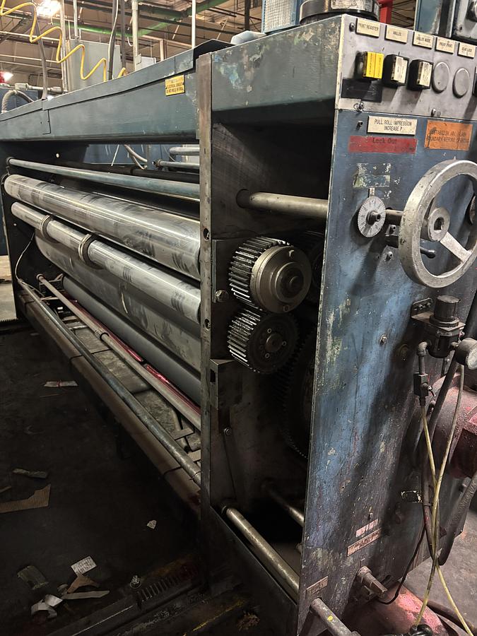 Used 66″ x 110″ MckInley 2 color Rotary Die Cutter