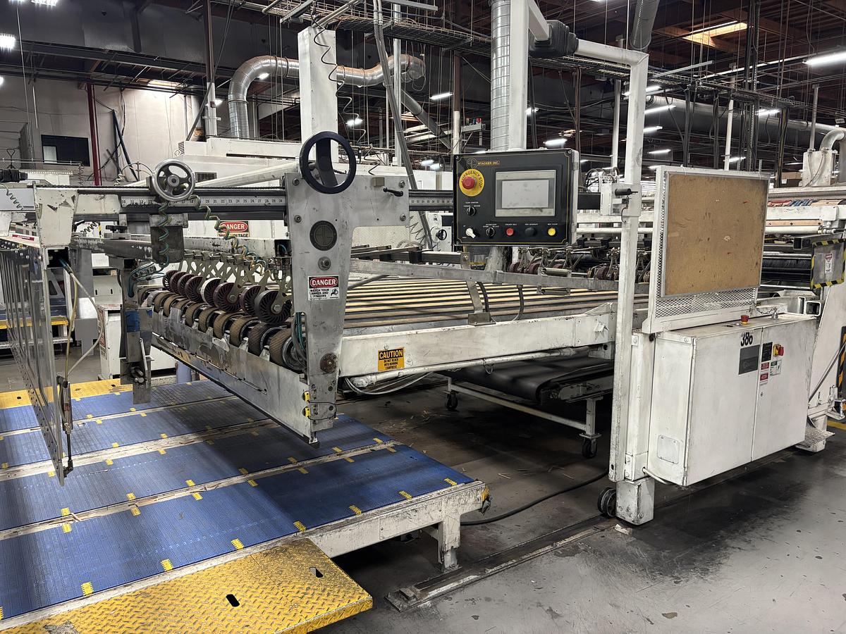 Used 66" x 115" Langston 3 color Rotary Die Cutter