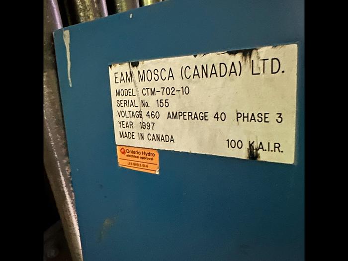 Used Eam Mosca 2 head Strapper Unitizer