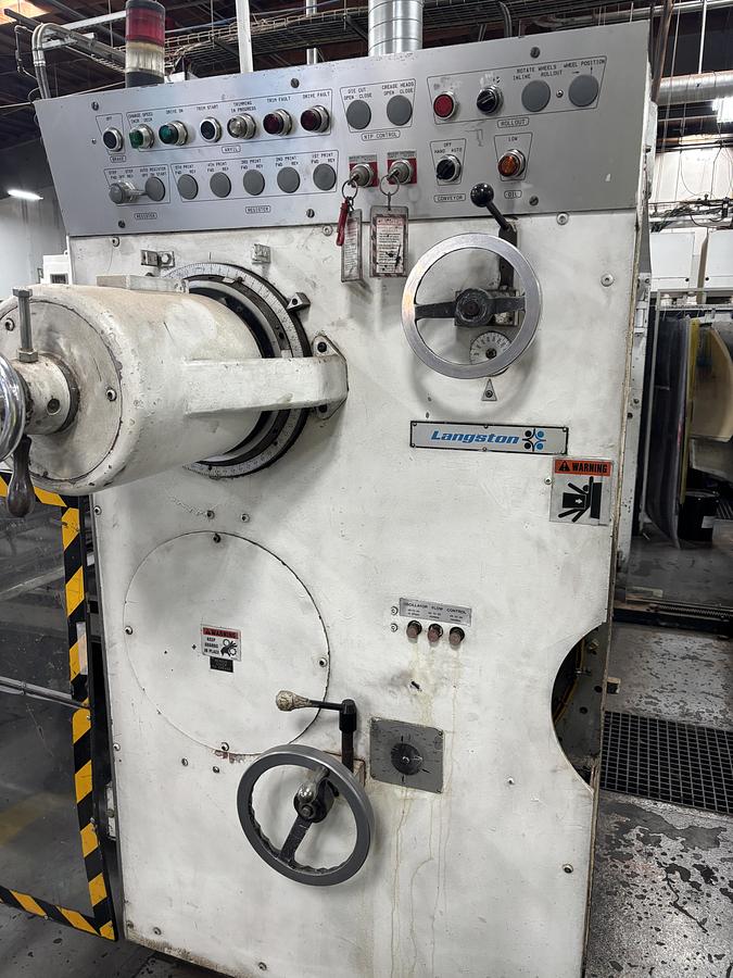Used 66" x 115" Langston 3 color Rotary Die Cutter