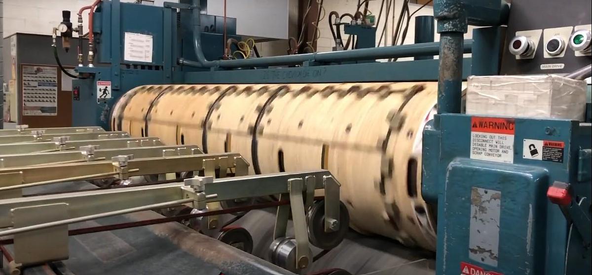 Used 66" x 113" Langston Titan 2 color Rotary Die Cutter with Die Cut Stacker